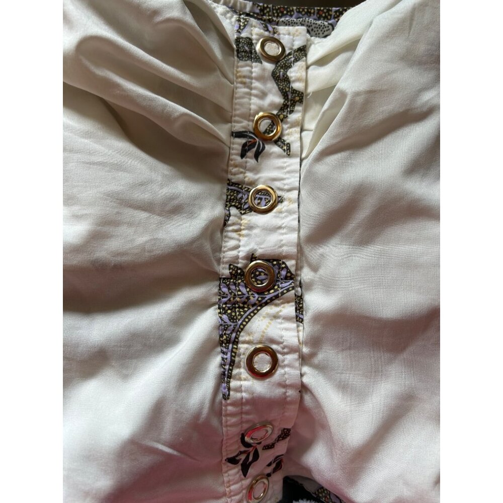 House Of Harlow 1960 Women's XS Floral Ruched Top 100% Cotton boho halter top - Picture 8 of 9